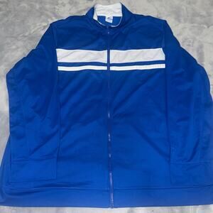 Starter Track Jacket Mens 3XL Blue White Full Zip Athletic